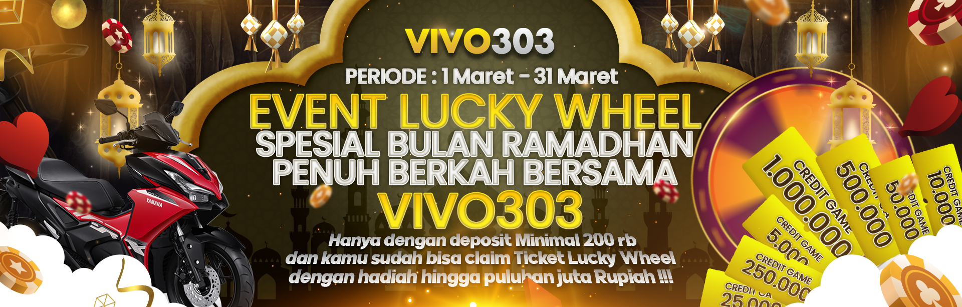 EVENT LUCKY WHEEL BULAN SUCI RAMADHAN BERSAMA VIVO303